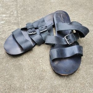 Treasure and Bond black leather buckle sandals 12